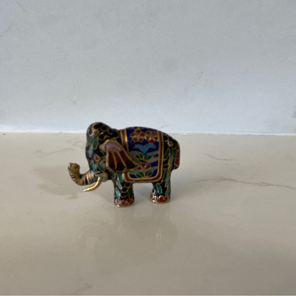 Colorful Metal Elephant Figurine